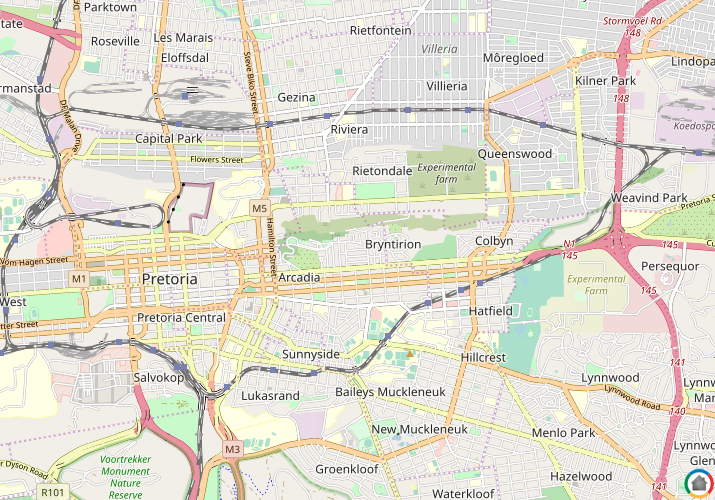 Map location of Eastwood